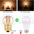 G40 G14.5 E26 LED Bulb Amber 1W Low Watt Edison Bulb 10 Watt Warm White 2200K Vintage LED Globe Night Light Bulb for Ceiling Fan, Chandelier, Vani...
