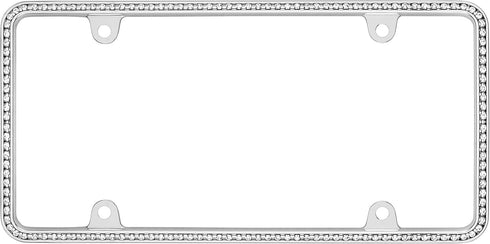 Cruiser Accessories 18130 Diamondesque License Plate Frame, Chrome/Clear...
