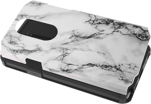 Z-GEN - for LG Stylo 5 (2019), Stylo 5X, Stylo5+ Plus, LM-Q720, LM-L722DL - Hybrid Image Phone Case + Tempered Glass Screen Protector - AD1 White ...