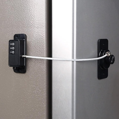 Heavy Duty Combination Refrigerator Lock (1 Pack) - Cabinet Locks Baby Proofing, No Drilling Adhesive Fridge Locks, for Fridge, Cabinets, Drawers,...