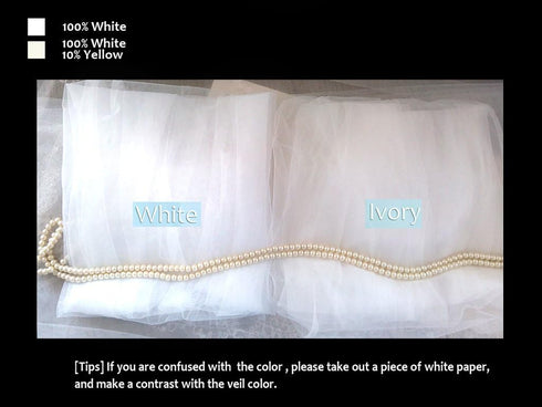 Women's Simple Tulle Bridal Veils Short Wedding Veils For Brides Bachelorette Party Ivory White,Free Size...