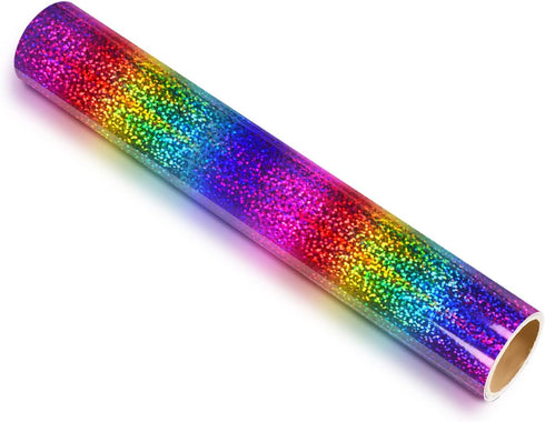 TECKWRAP Holographic Sparkle Chrome Adhesive Craft Vinyl 1ft x 5ft, Rainbow...