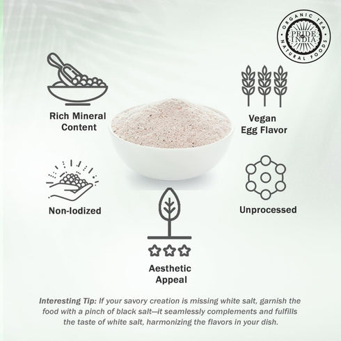 Pride Of India - Himalayan Black Rock Salt - Extra-Fine Grind, (4.0 oz, 113.4gm)- Kala Namak - Contains 84+ Minerals - Perfect for Cooking...