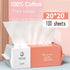 Cotton Facial Dry Wipes 100 Count, Deeply Cleansing Disposable Face Towel Cotton Tissue, Multi-Purpose for Skin Care, Facial Tissue for Cleansing,...