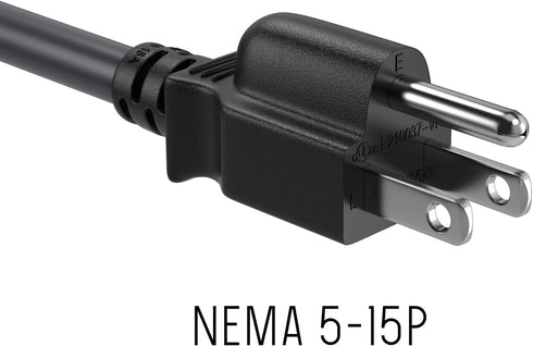 2 ft 14 AWG Outlet Saver Power Extension Cord NEMA 5-15P to NEMA 5-15R, Outlet Extension Cable...