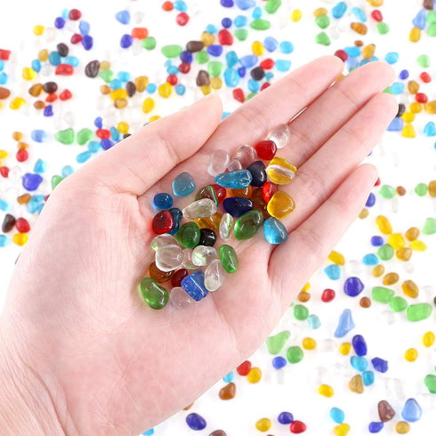 Hilitchi Glass Stones Gemstones Flat Glass Marbles for Event Weddings Birthday Christmas Decoration Vase Fillers Table Scatter...