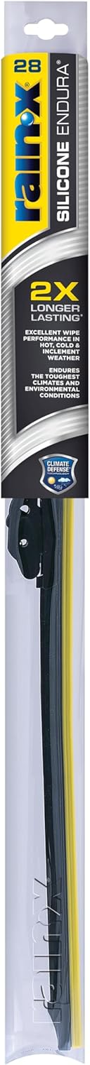 Rain-X 830128 Silicone Endura Wiper Blades, 28 Inch Windshield Wipers (Pack of 1), Automotive Replacement Windshield Wiper Blades With Two Times L...