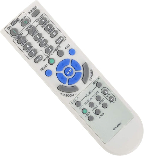 RD-469E 7N901052 Replacement Remote Control Fit for NEC Projector V302X V302W V332X V332W V302H VE303 VE303X U321H UM351W UM301W UM361X UM301X M40...