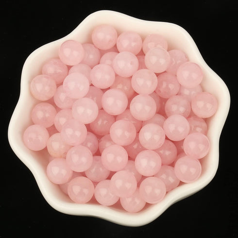 45pcs 8mm Natural Stone Beads Rose Quartz Beads Crystal Gemstone for Jewelry Making, DIY Bracelet Necklace...