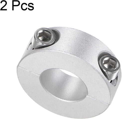 2pcs Double Split Shaft Collar for 17mm Shaft Set Screw Clamp-On Collars, 35mm OD, 12mm Width, for Stoppers, Position, Hold Timing Pulleys, Machin...
