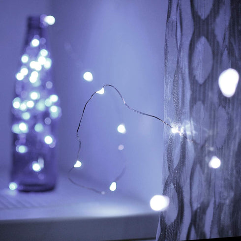 Led Fairy Lights Battery Operated, 1 Pack Mini Battery Powered Copper Wire Starry Fairy Lights for Bedroom, Christmas, Parties, Wedding, Centerpie...