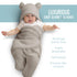 BlueMello Swaddle Blanket | Ultra-Soft Plush Essential for Infants 0-6 Months | Receiving Swaddling Wrap Grey | Ideal Newborn Registry and Toddler...