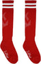 Luwint Kids Soccer Socks, Children Knee High Sport Socks, Red...