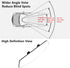 Car Rearview Mirror,Panoramic Wide Angle Reduce Blind Spots 12.6inch HD Universal Interior Rear Mirror for Cars,SUVs,Trucks,Vehicles White...