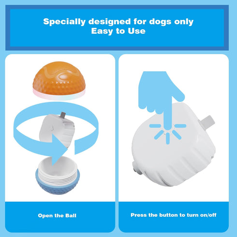 Peppy Pet Ball for Dogs, Smart Interactive Dog Toys Dog Ball with Led Flash Lights Active Rolling Ball for Large Dogs USB Rechargeable Wicked Dog ...