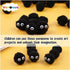 Veroave 150 Pieces Pom Poms 1 Inch Black,Small Pom Poms for Crafts, Puff Balls, Arts and Craft Pom Pom Balls for DIY Art Creative Crafts Decoratio...