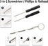 PTSLKHN Eyeglass Repair Kit with Screws, 15 Types Screws for Eyeglasses - Frame Screws, Hinge Screws, Nose Pads Screws - Essential Eye Glasses Rep...