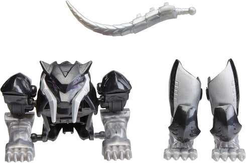 Marvel Mech Strike Mechasaurs, 4-Inch Black Panther with Sabre Claw Action Figures, Super Hero Toys for Kids Ages 4 and Up...