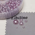 Libiline 1 Box 1170pcs Purple Mix Sizes Round 3/4/5/6/8/10mm Flat Back Beads Half Pearl Scrapbooking Bead for Wedding Ornament (Purple)...