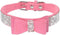Cute Dog Collar with Bling Rhinestone, Fancy Crystal Diamond Glitter Pretty Jewel Soft Cat Collars for Small Medium Large Breed Dogs Girl Female P...
