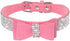 Cute Dog Collar with Bling Rhinestone, Fancy Crystal Diamond Glitter Pretty Jewel Soft Cat Collars for Small Medium Large Breed Dogs Girl Female P...
