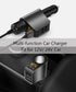LIHAN Cigarette Lighter Socket Adapter, Car Charger fit for 12V/24V Outlet Plug Splitter with Multi USB Ports, Voltmeter Compatible for iPhone, Ga...