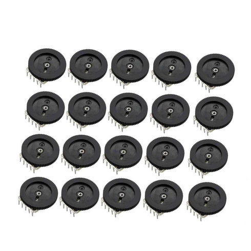 uxcell 50K Ohm Dial Wheel Potentiometer for Audio Stereo Volume Switch Control 16x2mm 20Pcs...