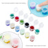 15 Strips 90 Pots Empty Paint Pots, YGAOHF 5ml/0.17oz Large Empty Paint Pots with Lids, Easy Open Acrylic Paint Container Paint Strips for Kids Cl...
