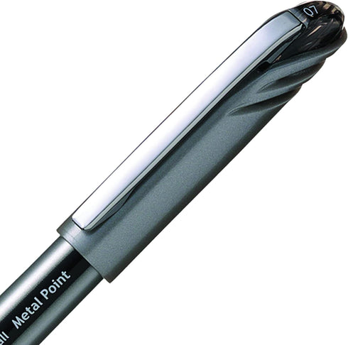 Pentel EnerGel NV Liquid Gel Pen, 0.7mm, Medium Line Capped, Metal Tip, Black Ink Sold as 1...