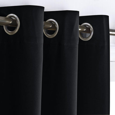 NICETOWN Halloween Black Out Curtain Panel Shade Solid Energy Efficient Eyelet Top Window Blind for Guest Room (Single Piece, 42 inches Wide by 63...