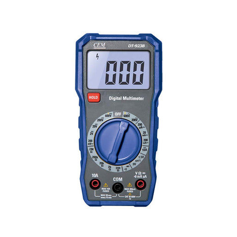 CEM DT-923B 2000 Counts Compact Digital Multimeter, Diode Check, Continuity Test...