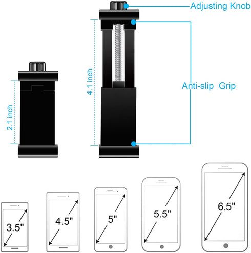 Phone Wall Mount Holder Bracket Magic Arm and Clamp, Compatible with 3.5-6.7'' iPhone/Samsung Galaxy/Nexus/HTC/LG Most Mobile Cell Phone Smart Pho...