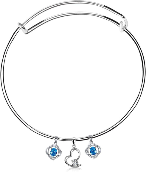 UPINS 60Pcs Expandable Blank Bangle Bracelets Adjustable Wire Bracelets for DIY Jewelry Making, Silver...