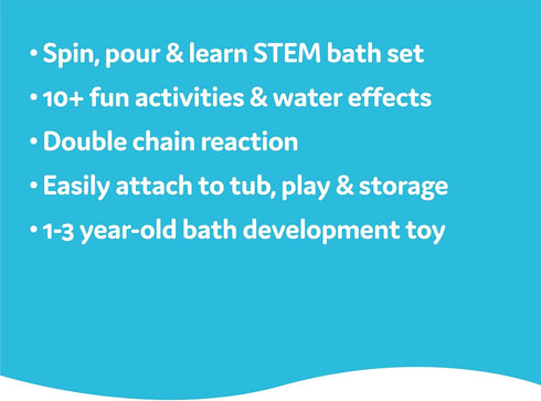 Yookidoo Baby Toddler Bath Wall Toy (Ages 1-3) Waterfall Spinning Gears & Rotating Googly Eyes - Mold Free - Attach to Any Tub or Shower - Spin N ...