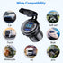 3.0 USB Quick Charger Socket, 12V/24V Dual USB Charger Socket with Switch On/Off and Waterproof LED Digital Voltemeter for Marine, Boat, Motorcycl...