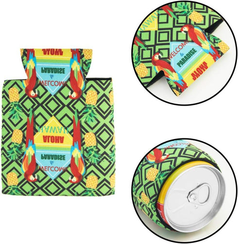 HaiMay 10 Pieces Beer Can Sleeves Beer Can Coolers Neoprene Drink Cooler Sleeves for Cans and Bottles, Summer Styles...