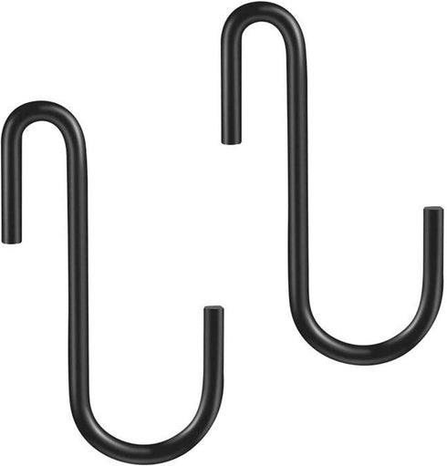 10 Pack Heavy Duty S Hooks Black S Shaped Hooks Hanging Hangers Hooks for Kitchen, Bathroom, Bedroom and Office: Pan, Pot, Coat, Bag, Plants(10 Pa...