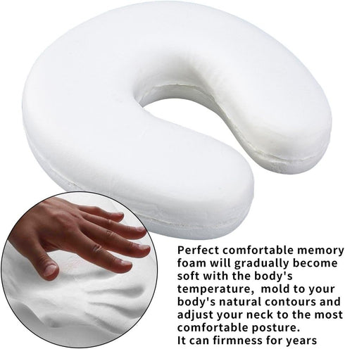 Mr.Ho U Shaped Memory Foam Pillow Neck Head Cushion Pillow Support Rest Outdoors Car Office Home Travel Pillow Cushion(Pink)...