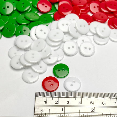 Libiline 100pcs 5/8"(15mm) Resin Button Solid Color 2Holes Craft Clothes Sewing Cards Making Sweater Shirt (Multi-colored, 5/8"(15mm))...