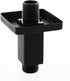 Straight Shower Arm with Flange Ceiling Mount Square Shower Extender for Fixed Shower Head 3 Inch Rainfall Shower Head Arm Extension, Matte Black...