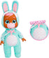 Cry Babies Tiny Cuddles Bunnies Cindy - 9 inch Baby Doll, Cries Real Tears, Teal Bunny Themed Pajamas...