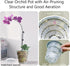 4 Inch Clear Orchid Pots with Holes and Saucers,Orchid Planter for Home Decoration - 6 Pack...