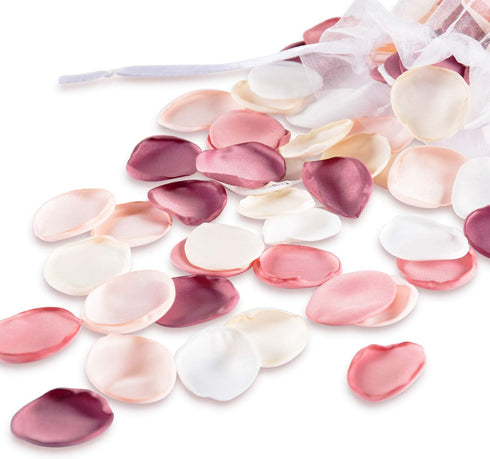 Der Rose 300pcs Artificial Flowers Silk Fake Pink Rose Petals Flower Girl Scatter Pedals for Aisle Centerpieces Table Confetti Party Favors Home W...