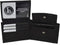 Leatherboss Leather Boys Slim Compact Flap Id Coin Pocket Bifold Wallet with debit credit card holder, Black...