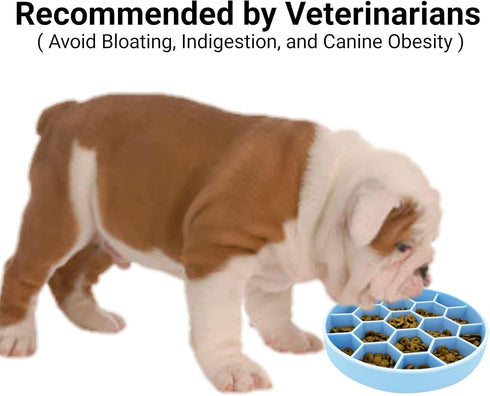 Mr. Peanut's Interactive Slow Feed Dog Bowl, Fun Healthy Bloat Stop Feeder (Medium)...