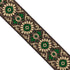 Designer’s Shop Jacquard Metallic Gold Floral Ribbon Trim 2-3/16" (56mm) x 4.5 Yards DIY for Sewing Crafting JL 125 (Gold-Green)...