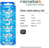 Renata 364 SR621SW Batteries - 1.55V Silver Oxide 364 Watch Battery (50 Count)...