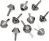 CRAFTMEMORE Cone Brads Purse Feet Handbag Flat Nailheads Spike Prong Studs Avail in Multiple Sizes 100 PCS (15 mm (?5/8"), Gunmetal)...