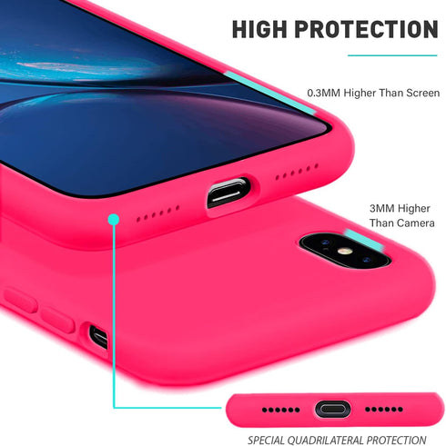 ZUSLAB Case Compatible with Apple iPhone XR, Soft Slim Thin Silicone Gel Rubber Bumper Phone Cover, Hard Shell Shockproof Full-Body Protective Cas...