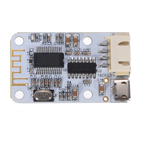 HiLetgo 2pcs PAM8403 3W+3W Wireless Bluetooth 4.0 Module Micro USB Power Supply 2x3W Bluetooth 4.0 Audio Receiver Digital AMP Amplifier Board Blue...